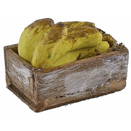 Wooden box with bananas 3.3x2.1x1.4 cm h