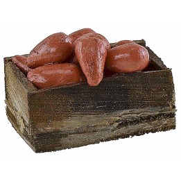 Caja de madera con peras cm 3,3x2,1x1,4 h