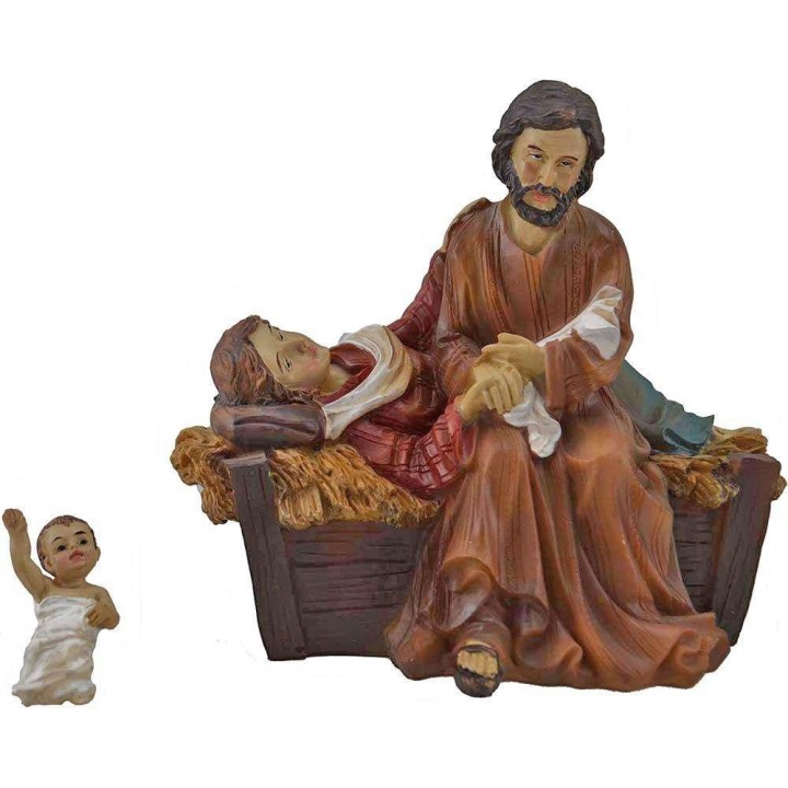Nacimiento de Jesús en resina