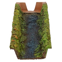 Cascada de resina modular de 27x12x5 cm para belén