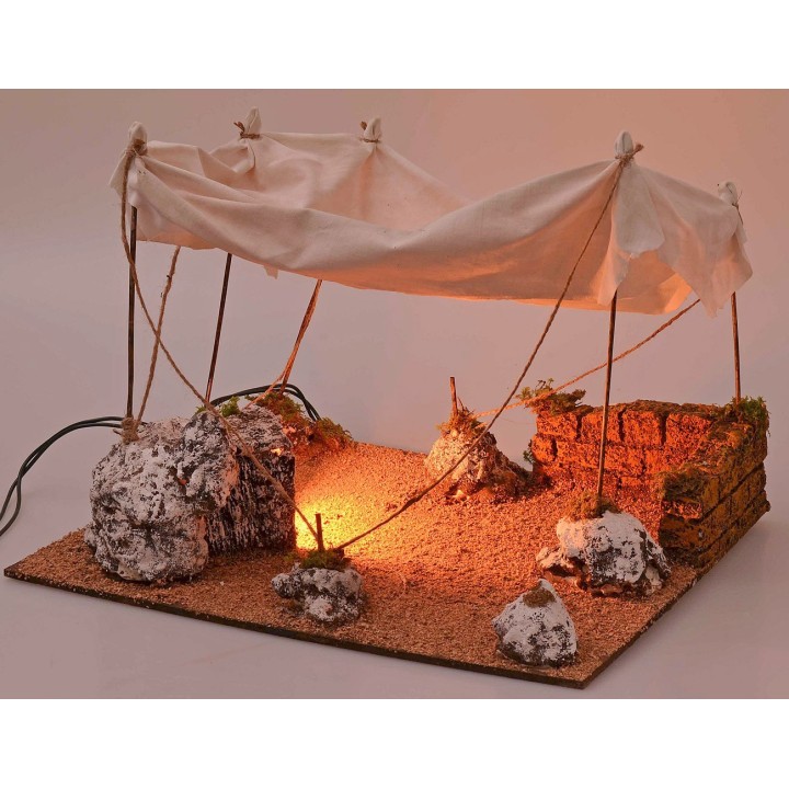 Tienda árabe con luz de 35x28,5x25 cm h