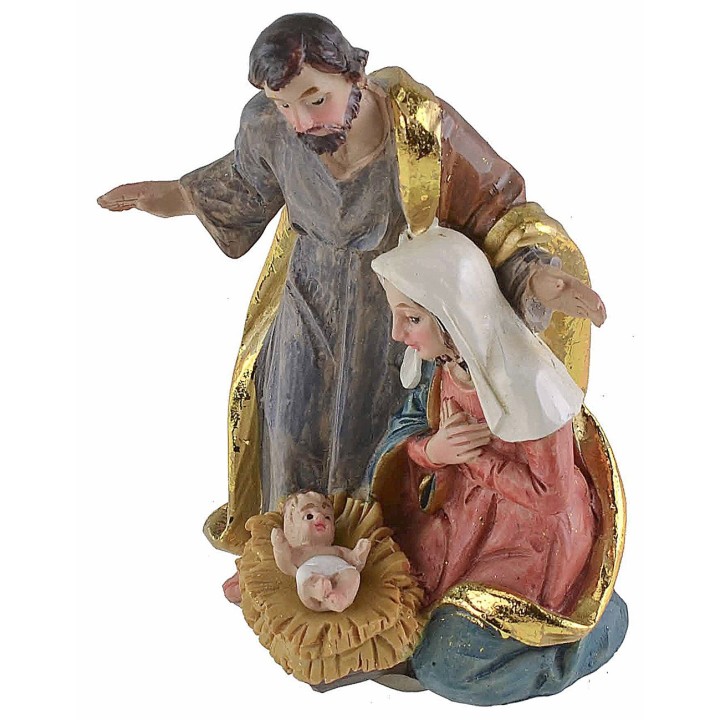 Nativity in resin 6.5x6x9.3 cm h