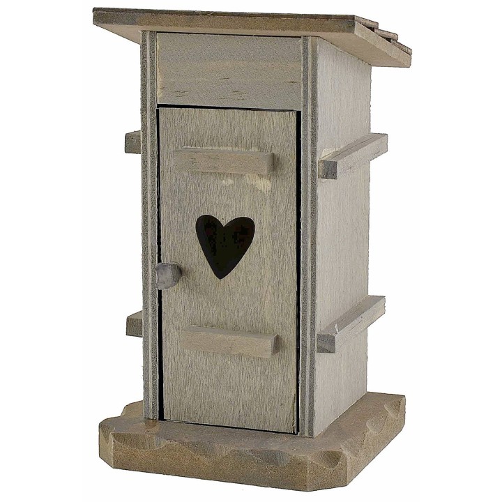 Wooden latrine for nativity scene 7x6x12 cm h