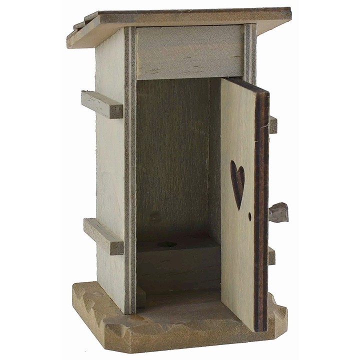 Latrina in legno per presepe cm 7x6x12 h