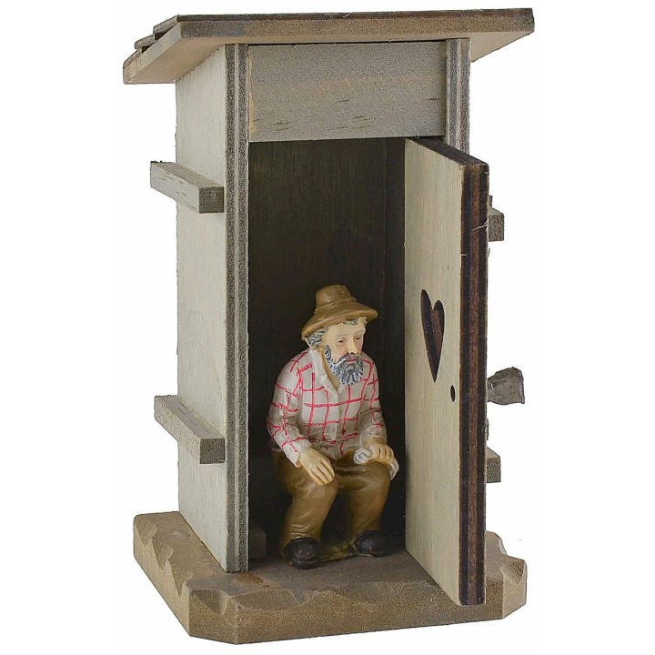 Latrina in legno per presepe cm 7x6x12 h