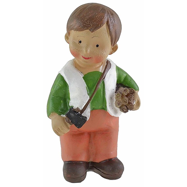 Leñador de resina de 10 cm estilo niño Oliver
