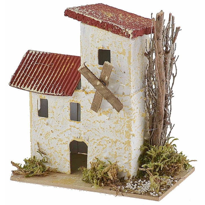 Set 6 gruppi di casette per presepe cm 10x6,5x5-11 h