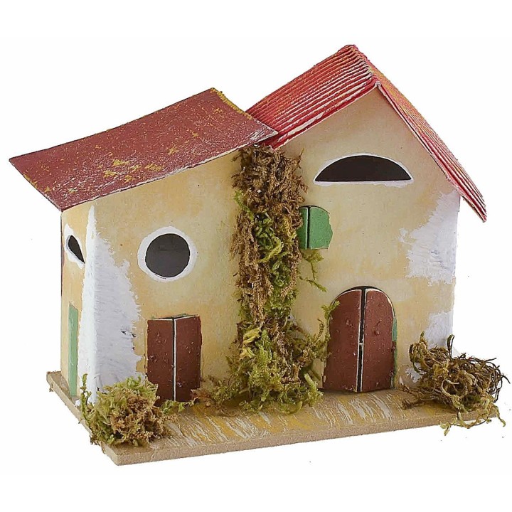 Conjunto de 6 grupos de casitas para belén de 10x6,5x5-11 cm de