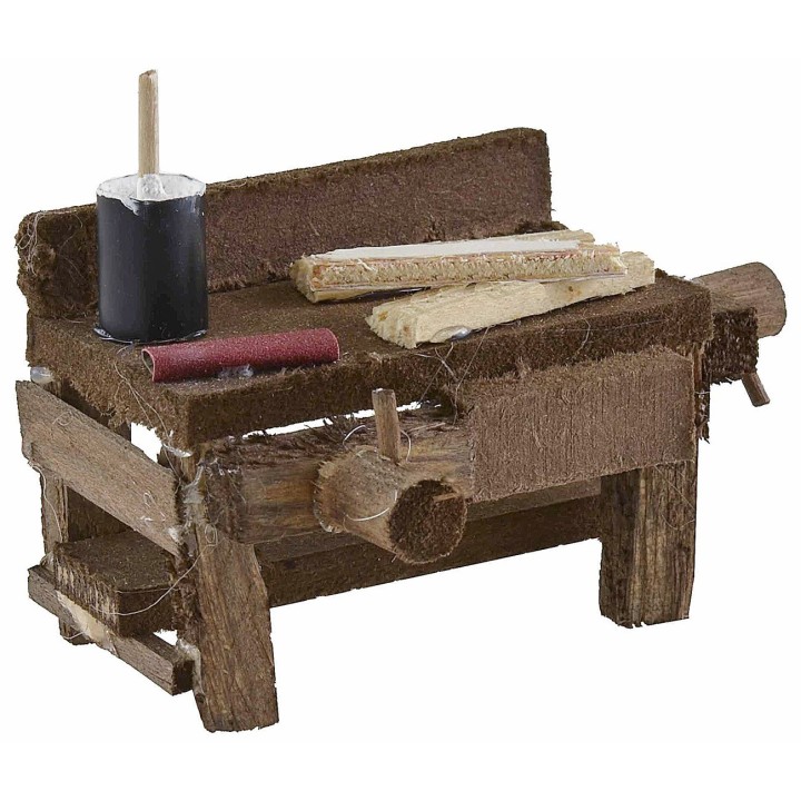 Carpenter's workbench 6x4x3.5 h cm for 8 cm statues