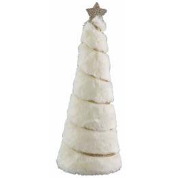 Árbol con pelaje beige h 28,5 cm