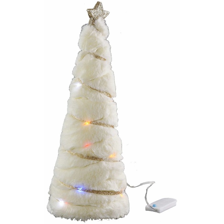 Árbol con pelaje beige h 28,5 cm