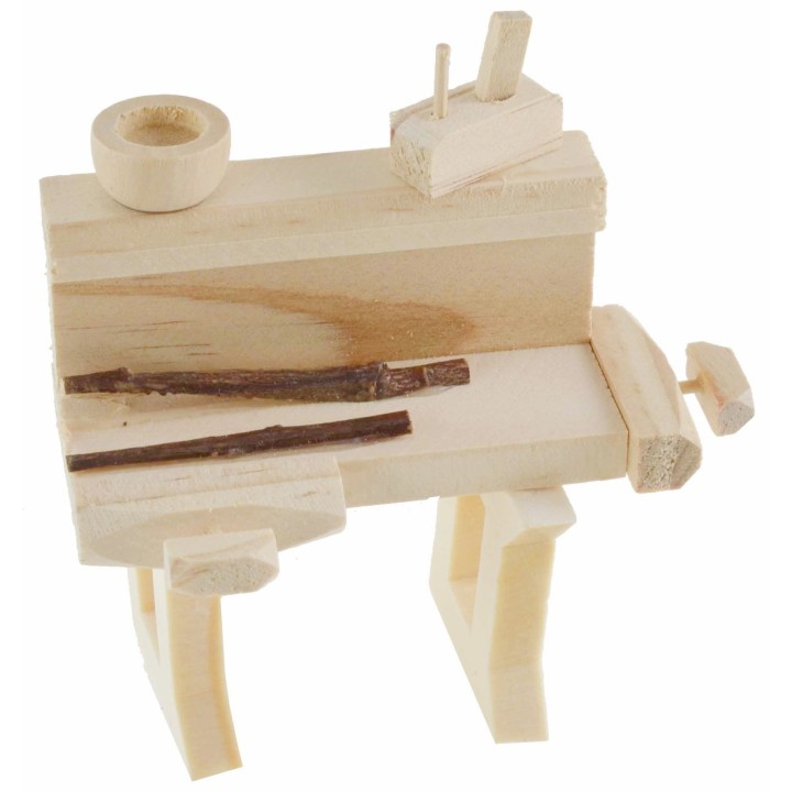 Carpenter's bench 9x4.5x8.3 cm h for 12 cm statues