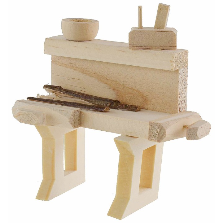 Carpenter's bench 9x4.5x8.3 cm h for 12 cm statues