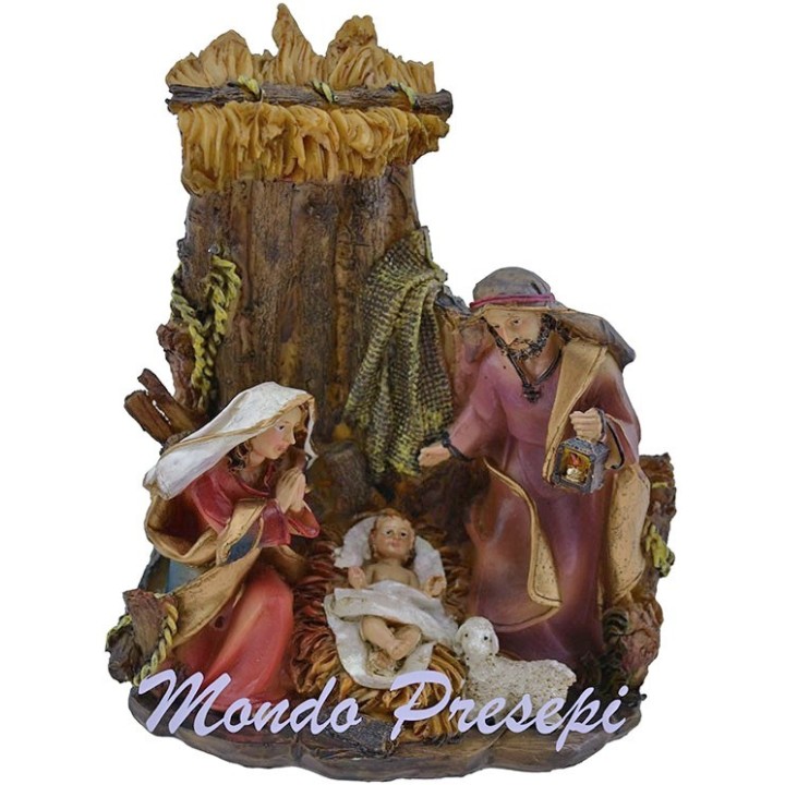 Sacra famiglia in resina statue cm 10 h.