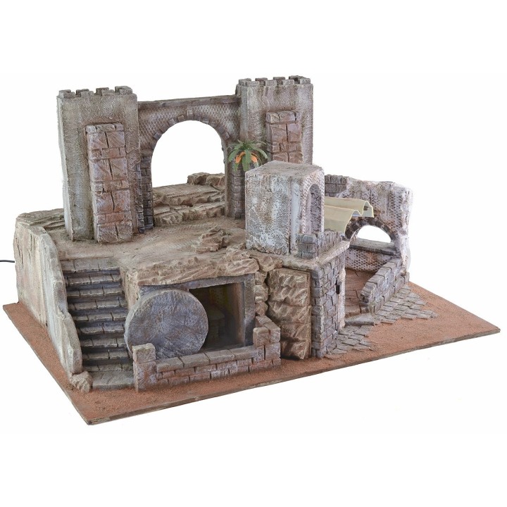 Presepe Pasquale illuminato cm 75x52x42,5 h