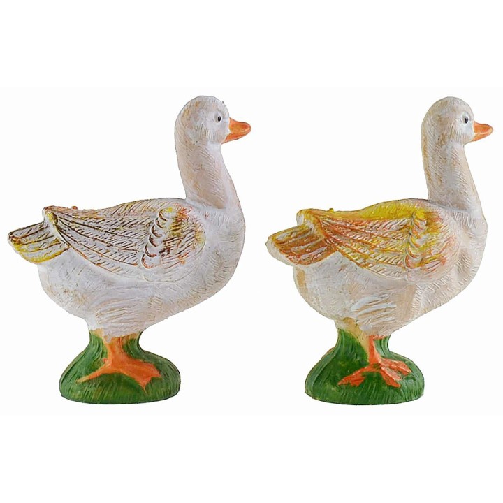 Set of 2 PVC geese 4.7 cm for 15 cm statues