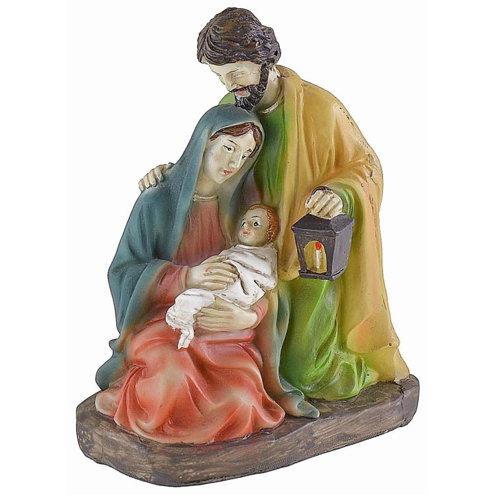 Nativity in resin 12.5x7.5x14.8 cm h