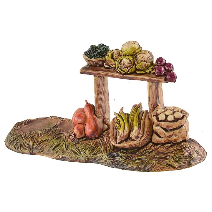 Banco fruttivendola Landi Moranduzzo per statuine 10 cm