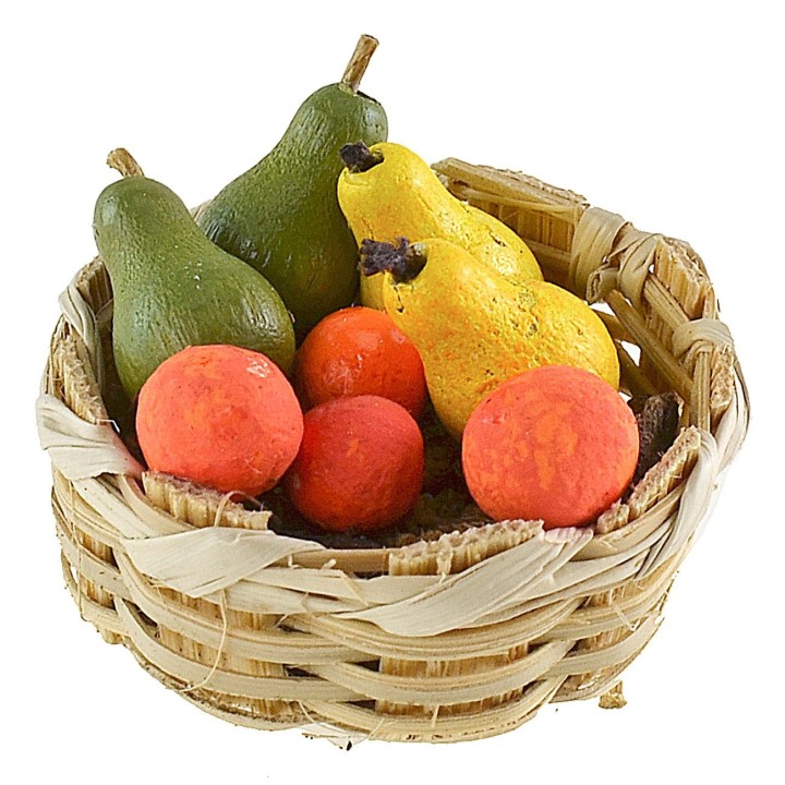 Cesta redonda con fruta ø 2,8 cm
