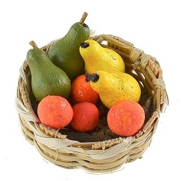 Cesta redonda con fruta ø 2,8 cm