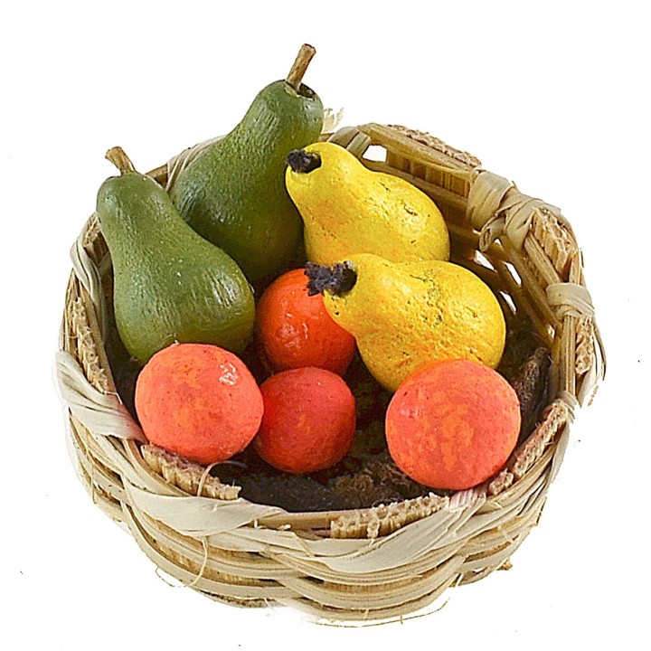 Cesta redonda con fruta ø 2,8 cm