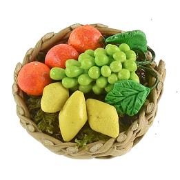 Cesta redonda con uvas y cítricos ø 3,3 cm