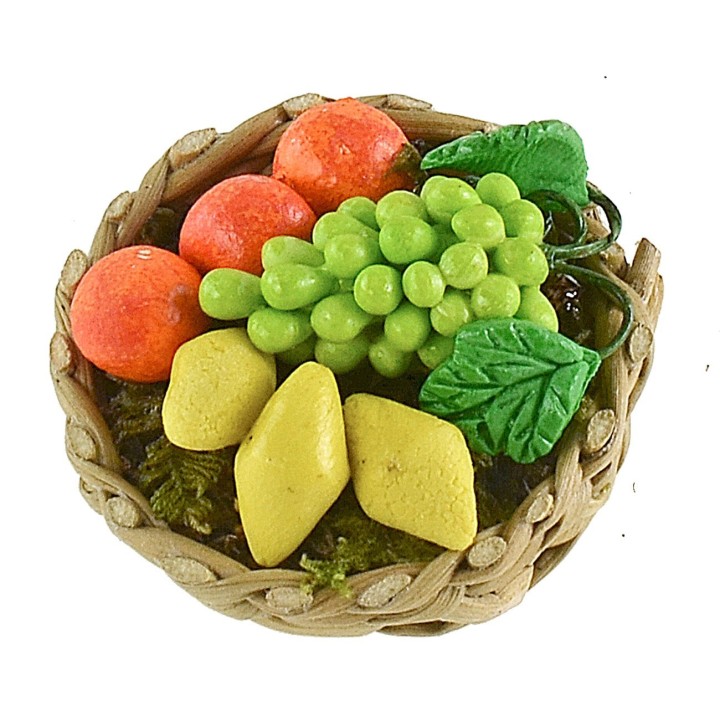 Round basket with grapes and citrus fruits ø 3.3 cm