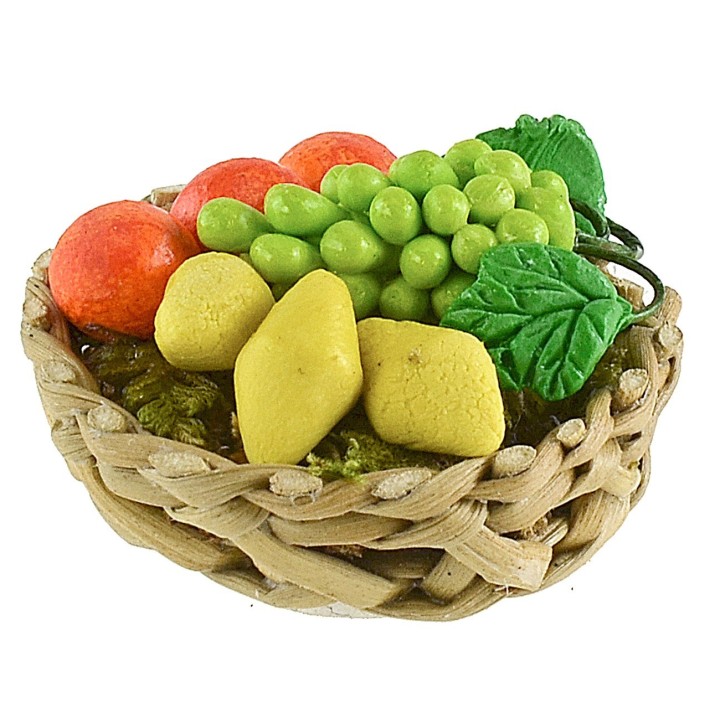 Cesta redonda con uvas y cítricos ø 3,3 cm