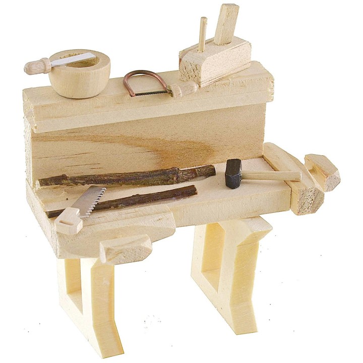 Carpenter's bench 9x4.5x8.3 cm h for 12 cm statues