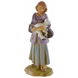 Shepherdess with lamb in her arms 9.5 cm Fontanini