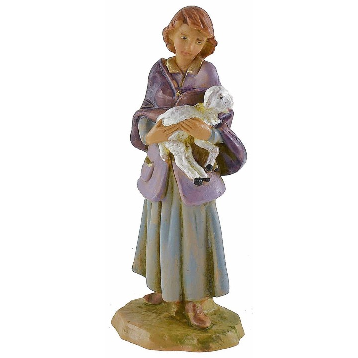 Shepherdess with lamb in her arms 9.5 cm Fontanini