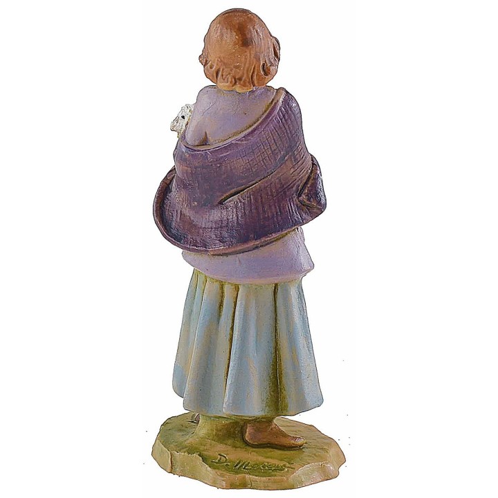 Pastorcilla con cordero en brazos 9,5 cm Fontanini