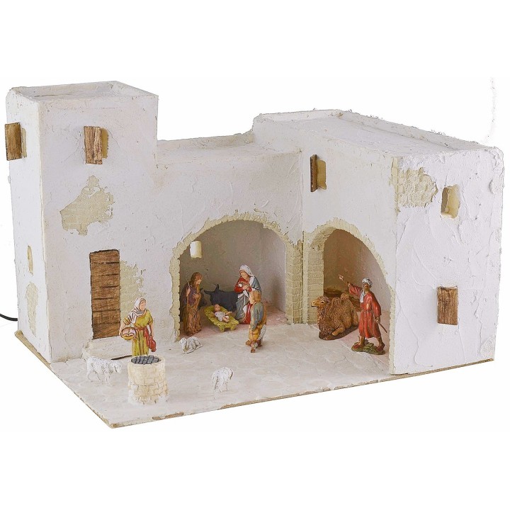 Belén árabe iluminado completo con figuras de 40,5x31x26,5 cm h