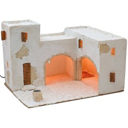 Pueblo árabe iluminado de 40,5x31x26,5 cm h