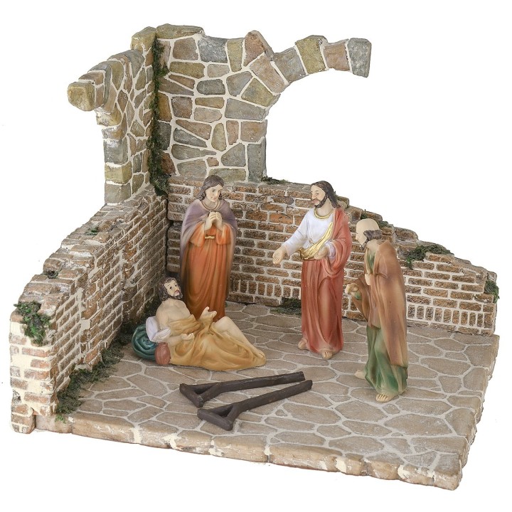 Escenario de resina para belén de 20x17,5x16 cm h