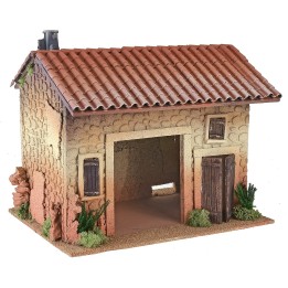 House with central opening for shop 33x25x30 cm h