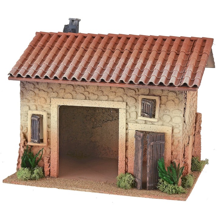 House with central opening for shop 33x25x30 cm h