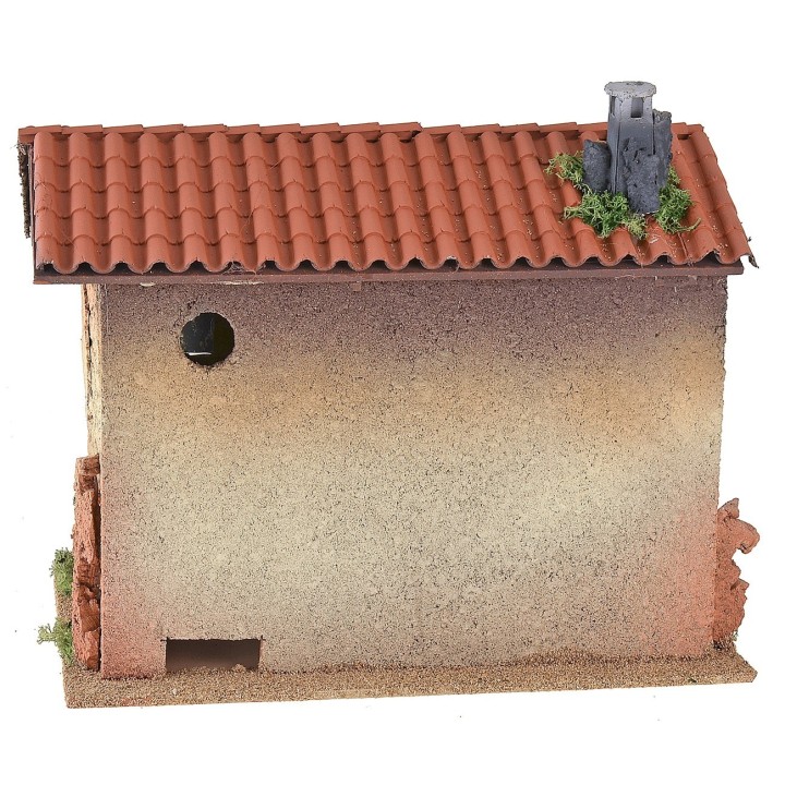 House with central opening for shop 33x25x30 cm h