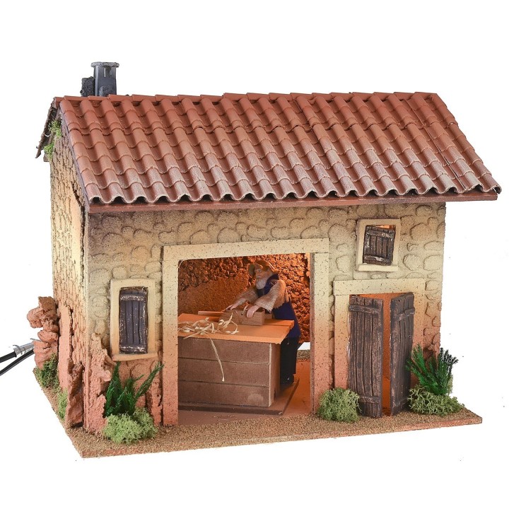 House with central opening for shop 33x25x30 cm h