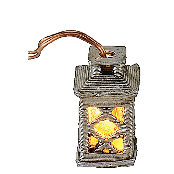 Linterna mediana trabajada con led amarillo 3 Volt cm 1,8 h