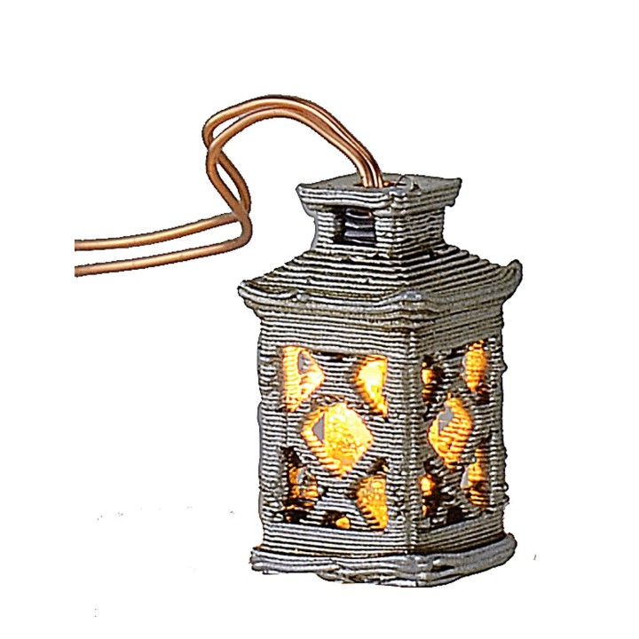 Linterna mediana trabajada con led amarillo 3 Volt cm 1,8 h