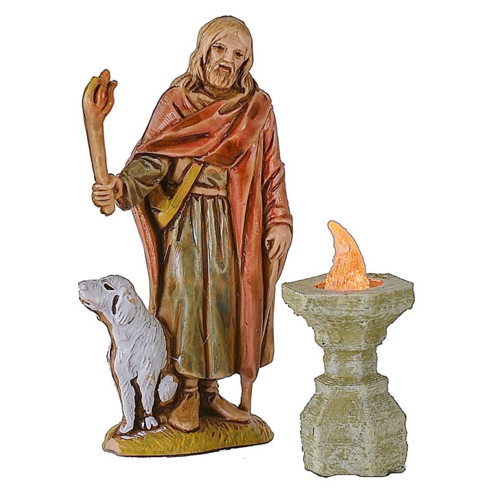 Braciere piccolo con led arancio tremolante 12 Volt cm 2,7 h