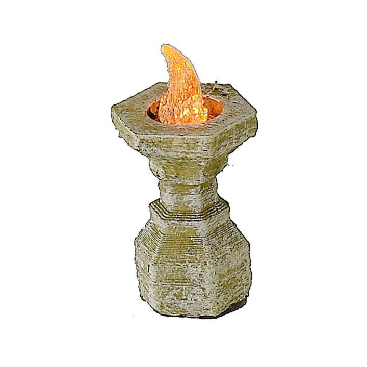 Braciere piccolo con led arancio tremolante 12 Volt cm 2,7 h