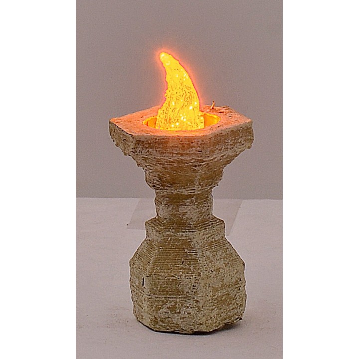 Brasero pequeño con led naranja parpadeante 12 Voltios cm 2,7 h