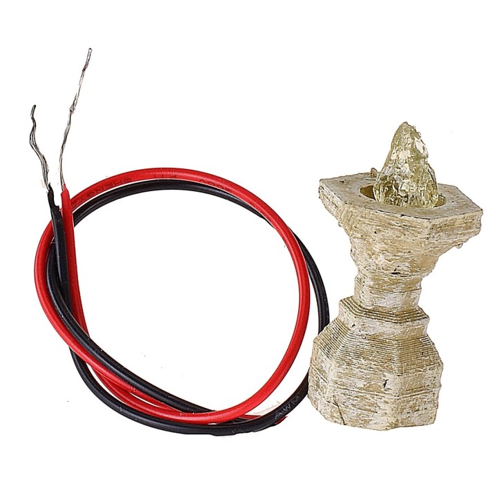 Small brazier with flickering orange LED 12 Volt 2.7 cm h