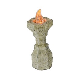 Brasero mediano con luz LED naranja parpadeante de 12 voltios