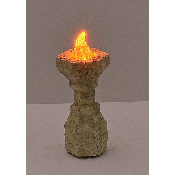 Medium brazier with flickering orange LED 12 Volt 3.6 cm h
