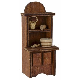 Wooden sideboard with small parts 5.6x4.6x12.5 cm h