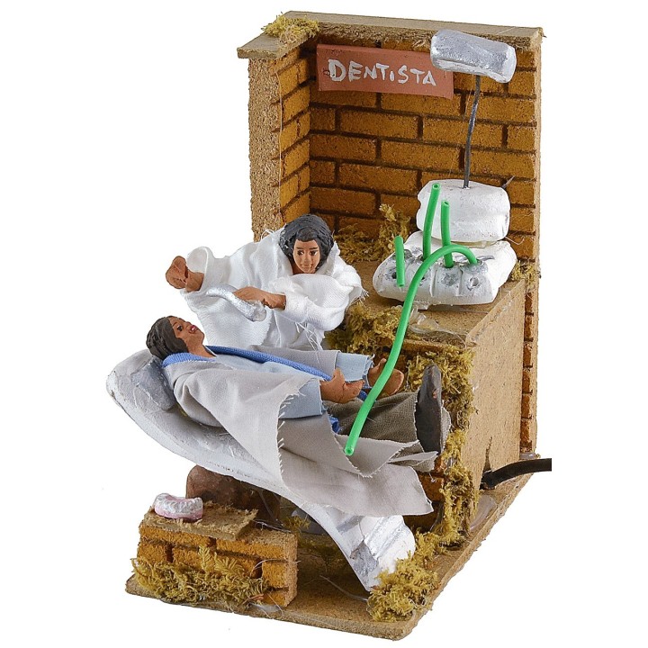 Dentista en movimiento con paciente cm 10