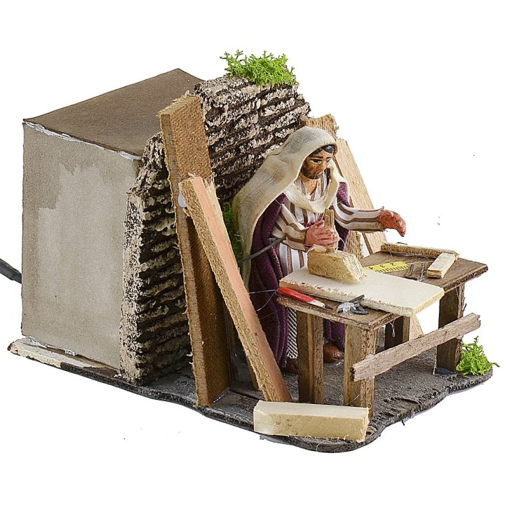 Falegname palestinese 8 cm in movimento cm 10x15x10,5 h